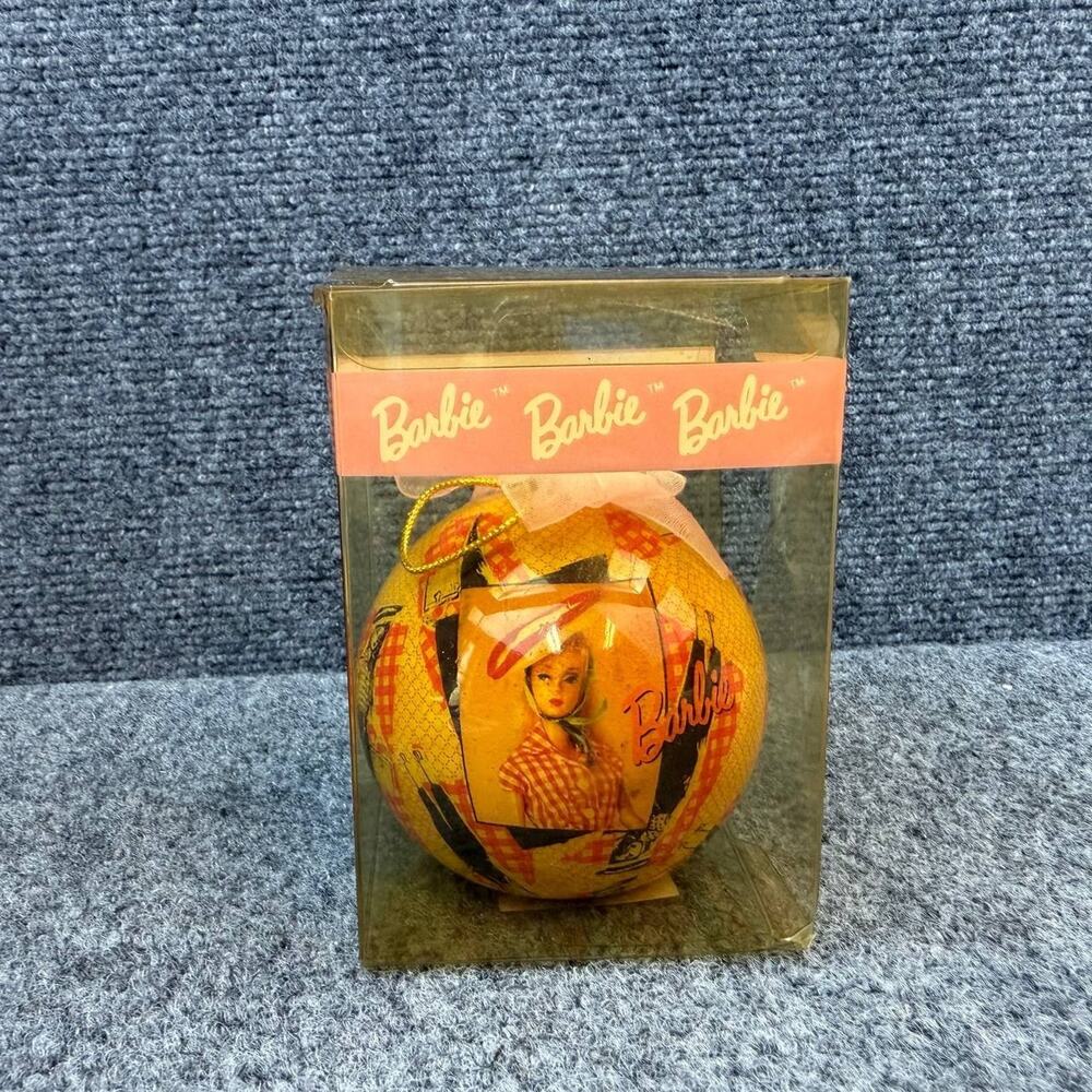 Vintage Barbie Christmas Ornament Ball Matrix Mattel 1996 Holiday Decor Box